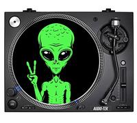 Alien Slip Mat Funny Peace Green Aliens Slip Mats Turntable Decks Records Slipmat Slipmats Mat DJs Accessories Gift For Him Her (7")