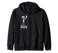 Alien smoking a joint - BEST OF THIS WORLD 1 - Fan Fun Zip Hoodie