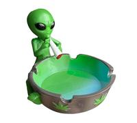 Alien Smoking Ashtray Outdoor Ash Tray Cool Ashtrays for Cigarettes (Green)