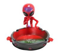 Alien Smoking Ashtray Outdoor Ash Tray Cool Ashtrays for Cigarettes (Red)