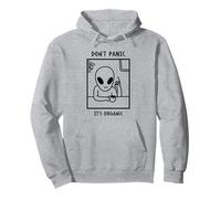 Alien Smoking Blunt, Don't Panic It's Organic, Cannabis Pullover Hoodie