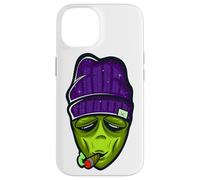 Alien Smoking Weed Cartoon street wear artwork illustration Case for iPhone 14