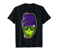 Alien Smoking Weed Cartoon street wear artwork illustration T-Shirt