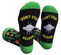 Alien Socks, Alien Gift, Don't Stop Believin' UFO Socks, UK Adult Size 7-11