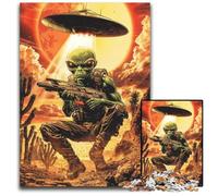 Alien Soldier in Desert 1000Piece Jigsaw Puzzle Paper Jigsaw Puzzles for Adults Perfect for Family Fun on Christmas Thanksgiving Birthdays & Easter 1000 PCS(38x26cm)