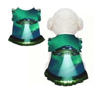 Alien Spaceship Beam XS Pet Apparel for Small Dogs-Cute Summer Outfit for Puppy, Soft Breathable Pet Clothes for Cat