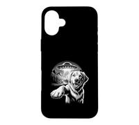Alien Spaceship Golden Retriever UFO Dog Night Case for iPhone 16 Plus
