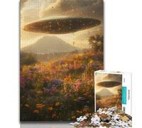 Alien Spaceship Jigsaw Puzzles for Teenagers 1000 Pieces,Learning Educational Toy for Is Ideal As A Gift for The Whole Family (38x26cm)