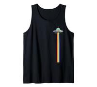 Alien Spaceship Rainbow UFO Abduction Science Fiction Lovers Tank Top