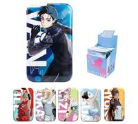 Alien Stage Passion Love Series Blind Bag Holographic Button Pins, Official ALNST Anime Rectangular Badge for Ita Bags (Whole Set, Contains 6 Packs)