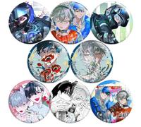 Alien Stages Ivan&Till Badges Anime Figure Ivan&Till Tinplate Badge Pins Decorations 8 Pieces