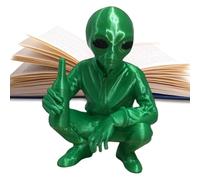 Alien Statue - 4.72 Inch Figurine Decoration | ABS Model - Cute Patio Ornament Lawn Halloween Party Indoor Outdoor Porch Room Decor