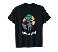 Alien Stoner Wake And Bake Weed Marijuana Funny Stoner Gift T-Shirt
