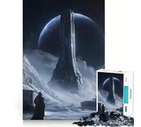 Alien Structure on Frozen Planet for Adults 1000 Piece Puzzle Tension Relief Good Thick Enjoyable Challenge Xmas Santa Gift (38x52cm)