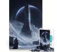 Alien Structure on Frozen Planet Jigsaw Puzzles 1000 Pieces for Teenagers Brain Skill Smooth Connection Pattern Build Art Decor (50x75cm)