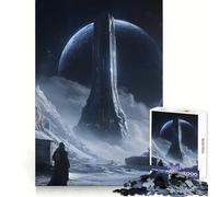 Alien Structure on Frozen Planet Jigsaw Puzzles for Adults 1000 Pieces Unwind Game Firm Edge Playful Challenge Wall Display (38x26cm)