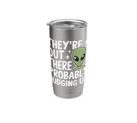 Alien They're Out There Probably Judging Us UFOs Stainless Steel Insulated Tumbler