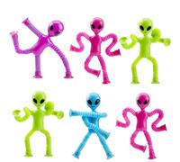 Alien Toy 6 Pcs Alien Pop Tubes Toys Fidget Toy For Little Kids Stretchy, Fun, And Educational Fidget Toys For Kids And Adults Ages 3 And Up Toys Birthday Gift Party Favors