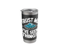 Alien Trust Me I've Seen Things UFO Aliens Stainless Steel Insulated Tumbler