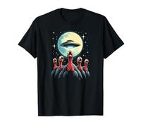 Alien Turkey Abduction Full Moon - Funny Thanksgiving UFO T-Shirt