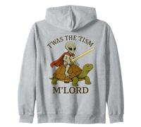 Alien Twas The Tism M Lord Funny Autism Meme Graphic Zip Hoodie