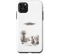 Alien UFO Cat Abduction Desert Landscape Scene Case for iPhone 11 Pro Max