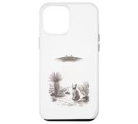 Alien UFO Cat Abduction Desert Landscape Scene Case for iPhone 12 Pro Max