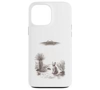 Alien UFO Cat Abduction Desert Landscape Scene Case for iPhone 13 Pro Max