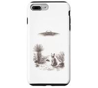 Alien UFO Cat Abduction Desert Landscape Scene Case for iPhone 7 Plus/8 Plus