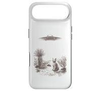 Alien UFO Cat Abduction Desert Landscape Scene Case for iPhone Air
