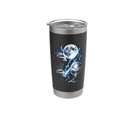 Alien UFO Greys Full Moon Storm Space Monochrome Design Stainless Steel Insulated Tumbler