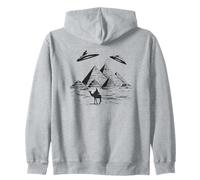 Alien UFO Over Pyramids Egypt UAP History Disclosure Graphic Zip Hoodie
