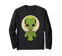 Alien UFO Rockstar Rock N Roll Graphic Long Sleeve T-Shirt