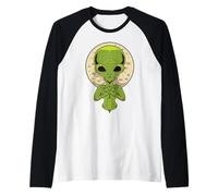 Alien UFO Rockstar Rock N Roll Graphic Raglan Baseball Tee