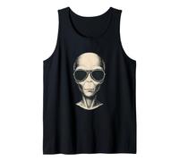 Alien UFO Rockstar Rock N Roll Graphic Tank Top