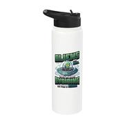 Alien UFO Space Astronomy Lover Universe Believer Stainless Steel Insulated Water Bottle