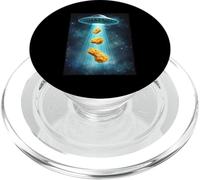 Alien UFO Stealing Chicken Nuggets Funny Sci Fi Foodie PopSockets PopGrip for MagSafe