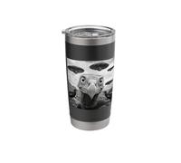 Alien UFO Taking A Selfie Stainless Steel Insulated Tumbler