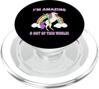 Alien Unicorn Positive Message PopSockets PopGrip for MagSafe