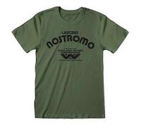 Alien Unisex Adult Retro Nostromo T-Shirt Olive Green XXL