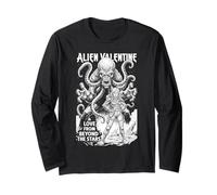 Alien Valentine Funny Science Fiction Vintage Comic Book Long Sleeve T-Shirt