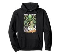 Alien Valentine Funny Science Fiction Vintage Comic Book Pullover Hoodie
