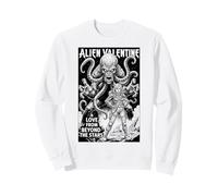 Alien Valentine Funny Science Fiction Vintage Comic Book Sweatshirt