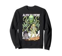 Alien Valentine Funny Science Fiction Vintage Comic Book Sweatshirt