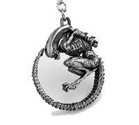 Alien vs Predator Alien Character 3D Silver Metal Keychain Keyring Silver