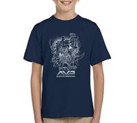 Alien vs Predator AVP Logo Kid's T-Shirt Navy Blue
