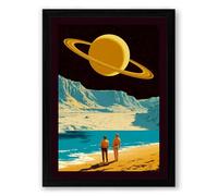 Alien World Wonder Fantasy & Sci-Fi Framed Wall Art Print A2 (59.4×42cm) Black, Wall Decor for Living Room, Bedroom, Office & Home, Ready to Hang, Art Gift
