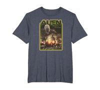 Alien Xenomorph Prepare Yourself Retro T-Shirt, Men's Big and Tall, Heather Blue, 3X Tall