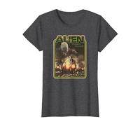 Alien Xenomorph Prepare Yourself Retro T-Shirt, Women, Dark Heather Grey, X-Large