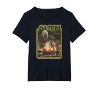Alien Xenomorph Prepare Yourself Retro T-Shirt, Women's Plus, Black, 5X